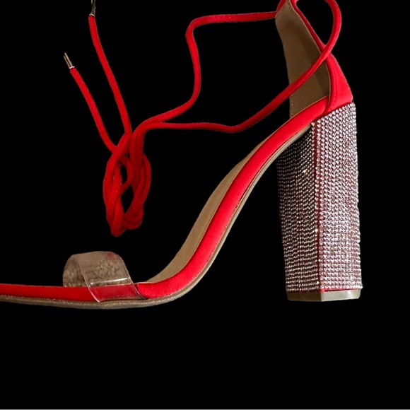 NWOT Tags Satin Block Heels Size 9 - Picture 6 of 14